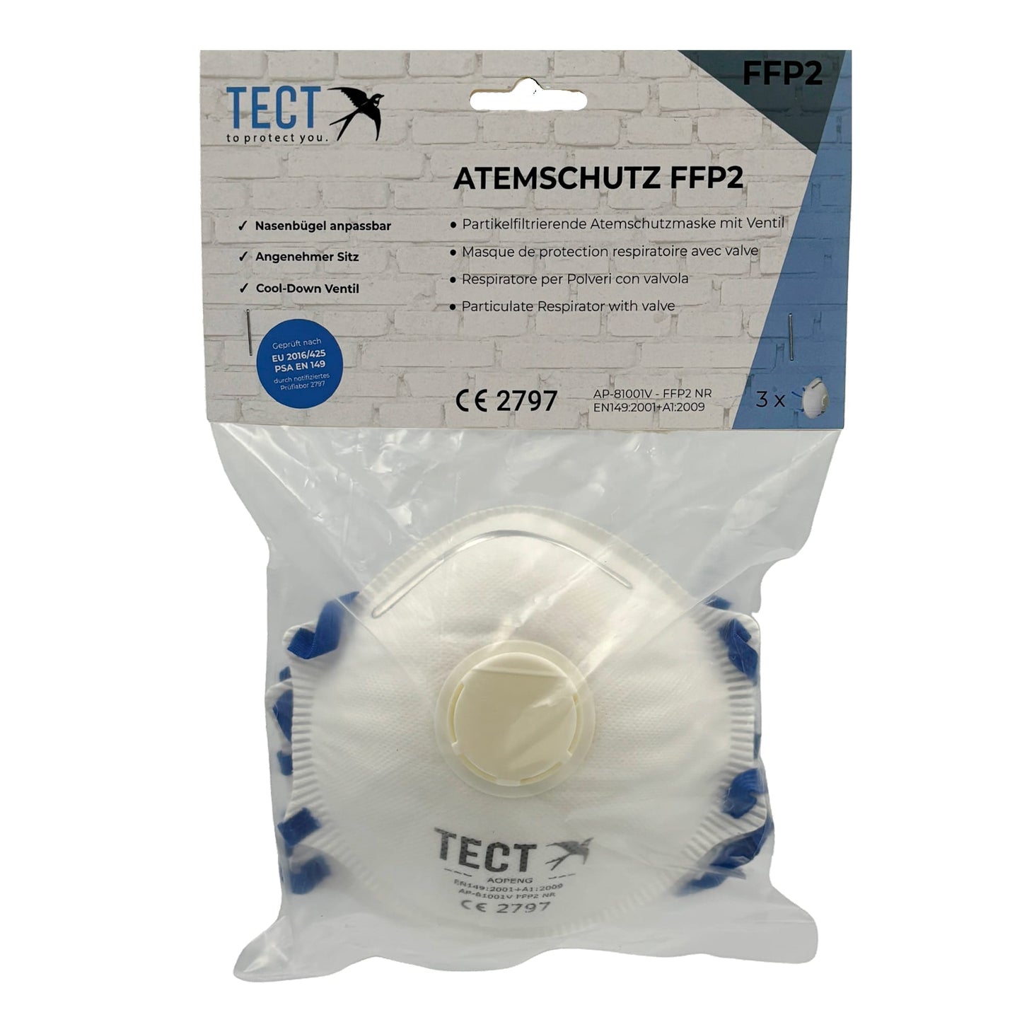 ATEMSCHUTZ FFP2, mit Ventil